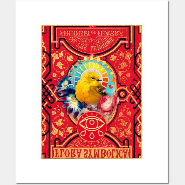 flora symbolica – yellow bird, golden heart Wall Art by jennyariane